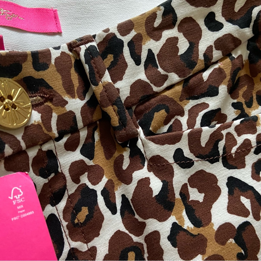 Lilly Pulitzer Kelly Stretch Pant Chocolate X Onyx My Favorite Spot New! - Picture 6 of 9